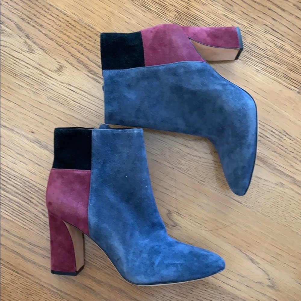 Suede Patchwork Ankle Boots - image 1